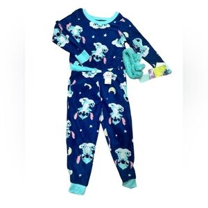 Disney Stitch Fleece Pajamas with Headband-size 4/5